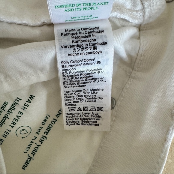 J Crew White Vintage 9 Inch Slim Straight Jean Womens Size 25 Retro 90s Slimming - Picture 14 of 15